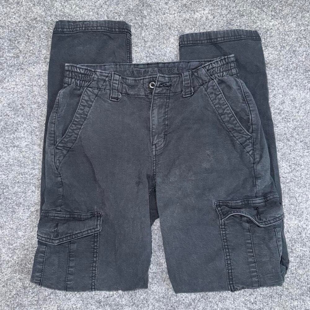 American Eagle Outfitters (AEO) Stretch Cargo Pants Black
